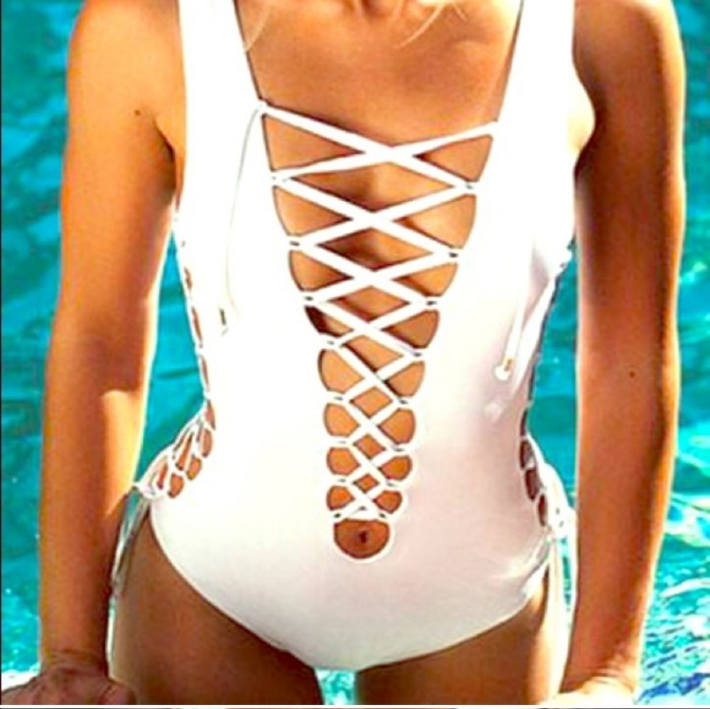White One Piece Swimsuit